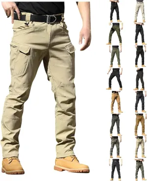 Cargo Tactical Pants for Men Water Resistant Ripstop Stretch Work Pants Outdoor Camouflage Hiking Pants with Pockets
