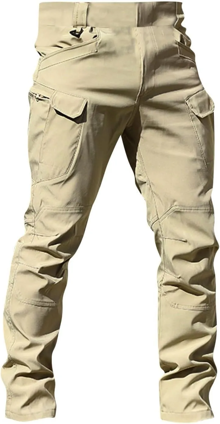 Cargo Tactical Pants for Men Water Resistant Ripstop Stretch Work Pants Outdoor Camouflage Hiking Pants with Pockets
