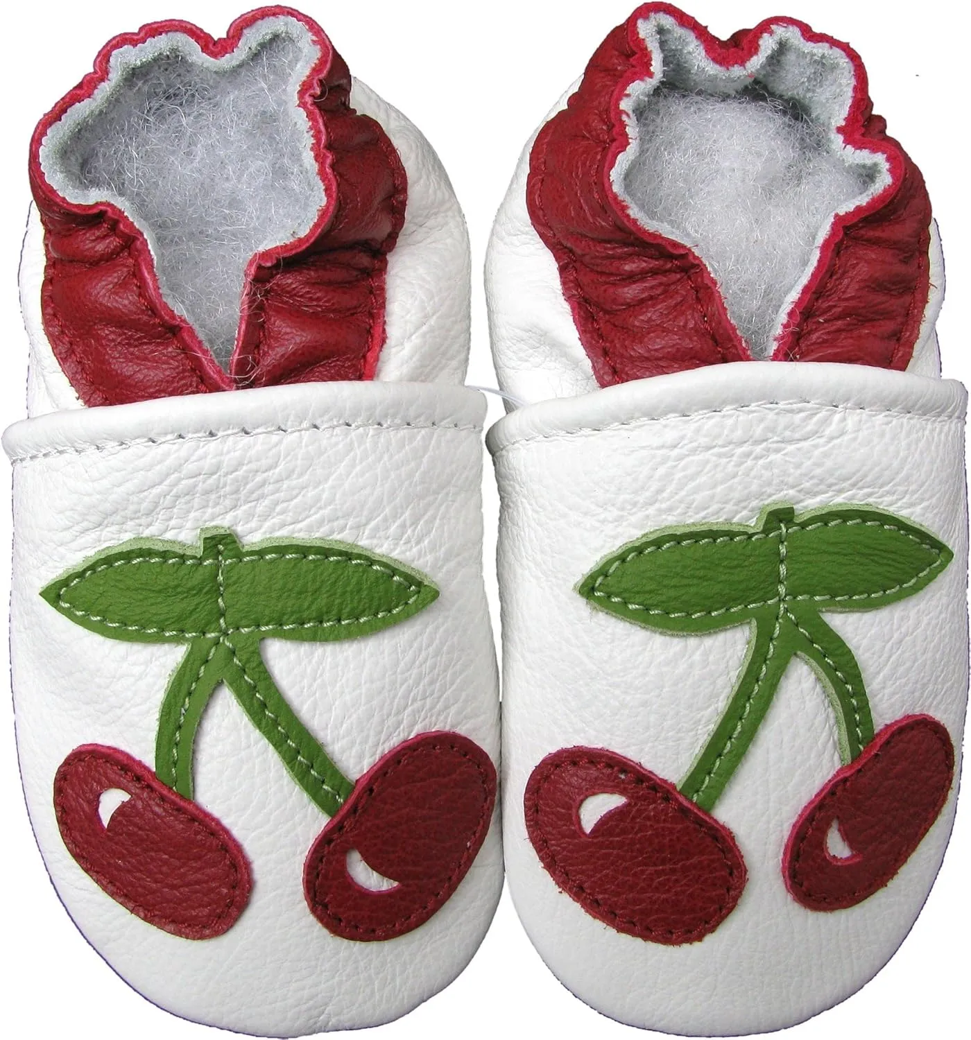 Carozoo Black Cat White S Unisex Baby Soft Sole Leather Shoes