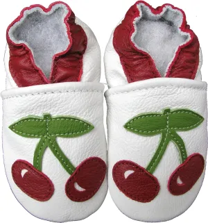 Carozoo Black Cat White S Unisex Baby Soft Sole Leather Shoes