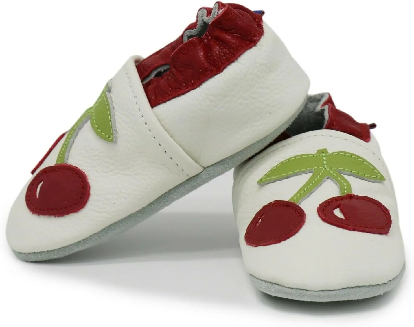 Carozoo Black Cat White S Unisex Baby Soft Sole Leather Shoes