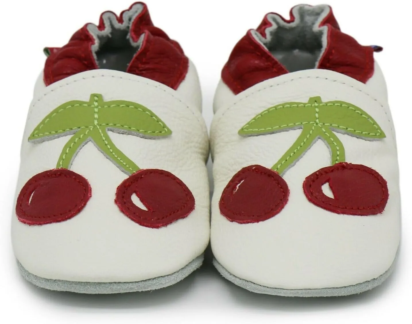 Carozoo Black Cat White S Unisex Baby Soft Sole Leather Shoes