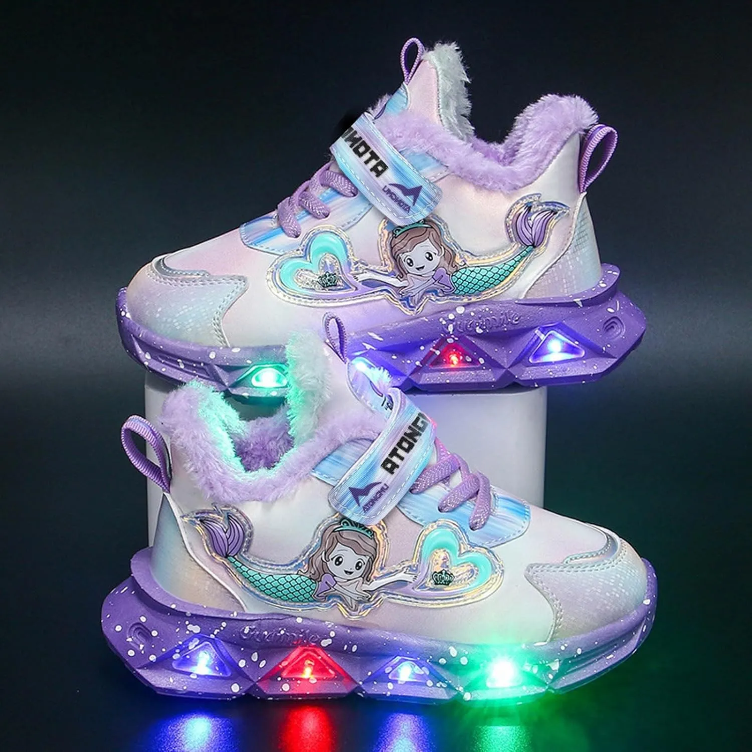 Cathalem Children's Casual Shoes Boys Breathable Non-Slip Sneakers Unisex Luminous Sneakers for Girls Sport Running Shoes