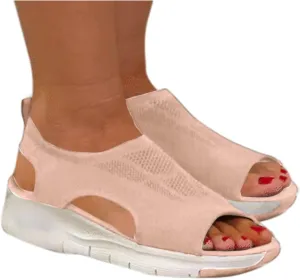 Cathalem Orthopedic Sandals for Women Arch Support Wide Fit Plantar Fasciitis Sport Sandals Hiking Soft Diabetic Sandals