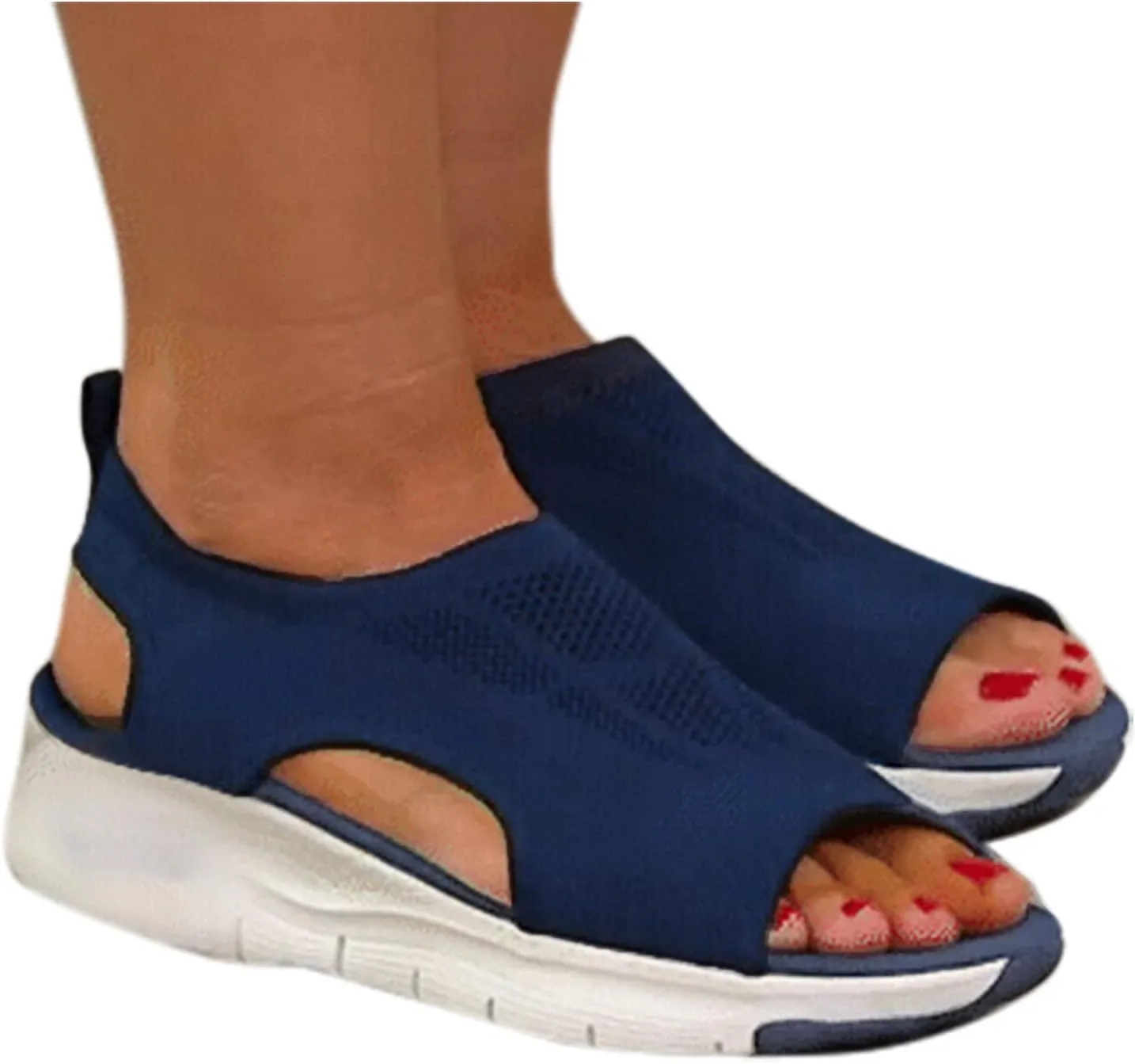 Cathalem Orthopedic Sandals for Women Arch Support Wide Fit Plantar Fasciitis Sport Sandals Hiking Soft Diabetic Sandals
