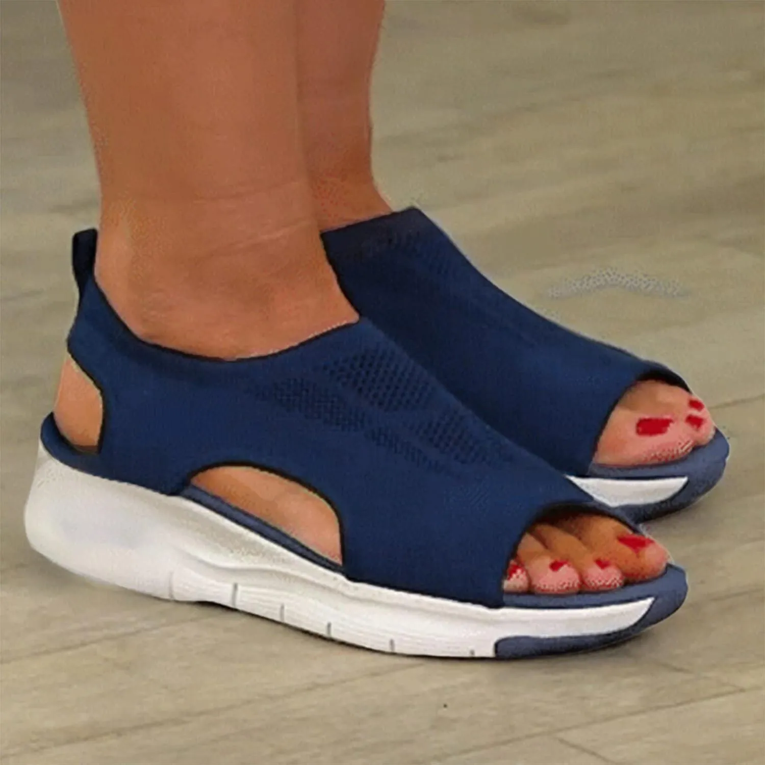 Cathalem Orthopedic Sandals for Women Arch Support Wide Fit Plantar Fasciitis Sport Sandals Hiking Soft Diabetic Sandals