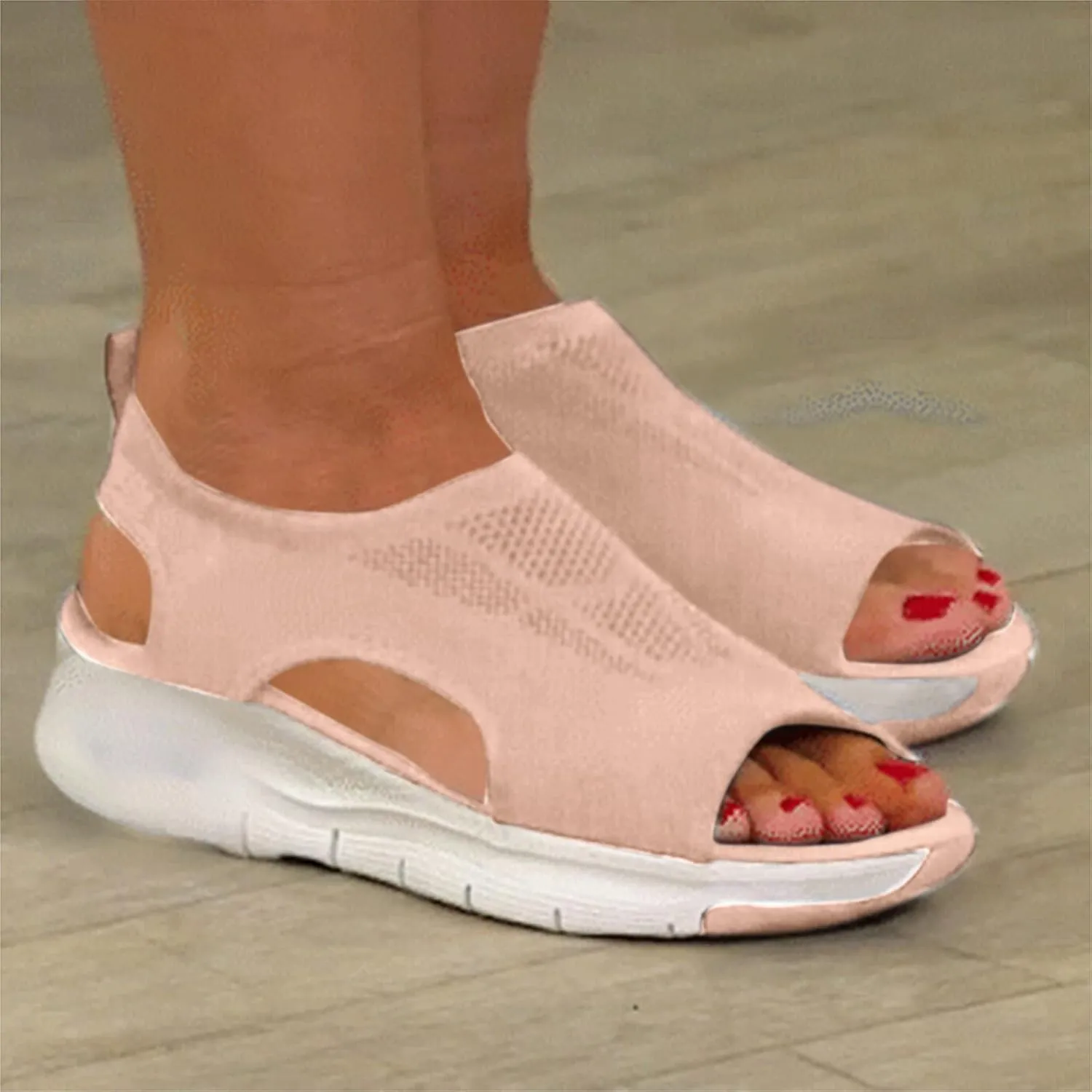 Cathalem Orthopedic Sandals for Women Arch Support Wide Fit Plantar Fasciitis Sport Sandals Hiking Soft Diabetic Sandals