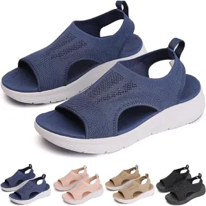 Cathalem Orthopedic Sandals for Women Arch Support Wide Fit Plantar Fasciitis Sport Sandals Hiking Soft Diabetic Sandals