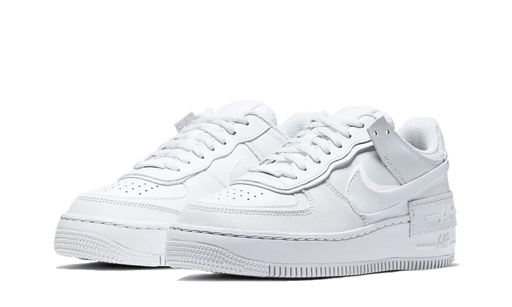 Mesh Fabric Air Force 1 Shadow Triple White