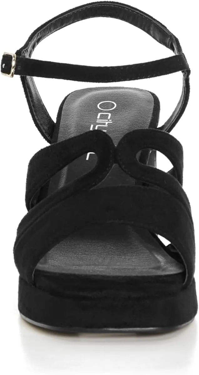 City Chic Women's Platform-Wide FIT Heel Coco
