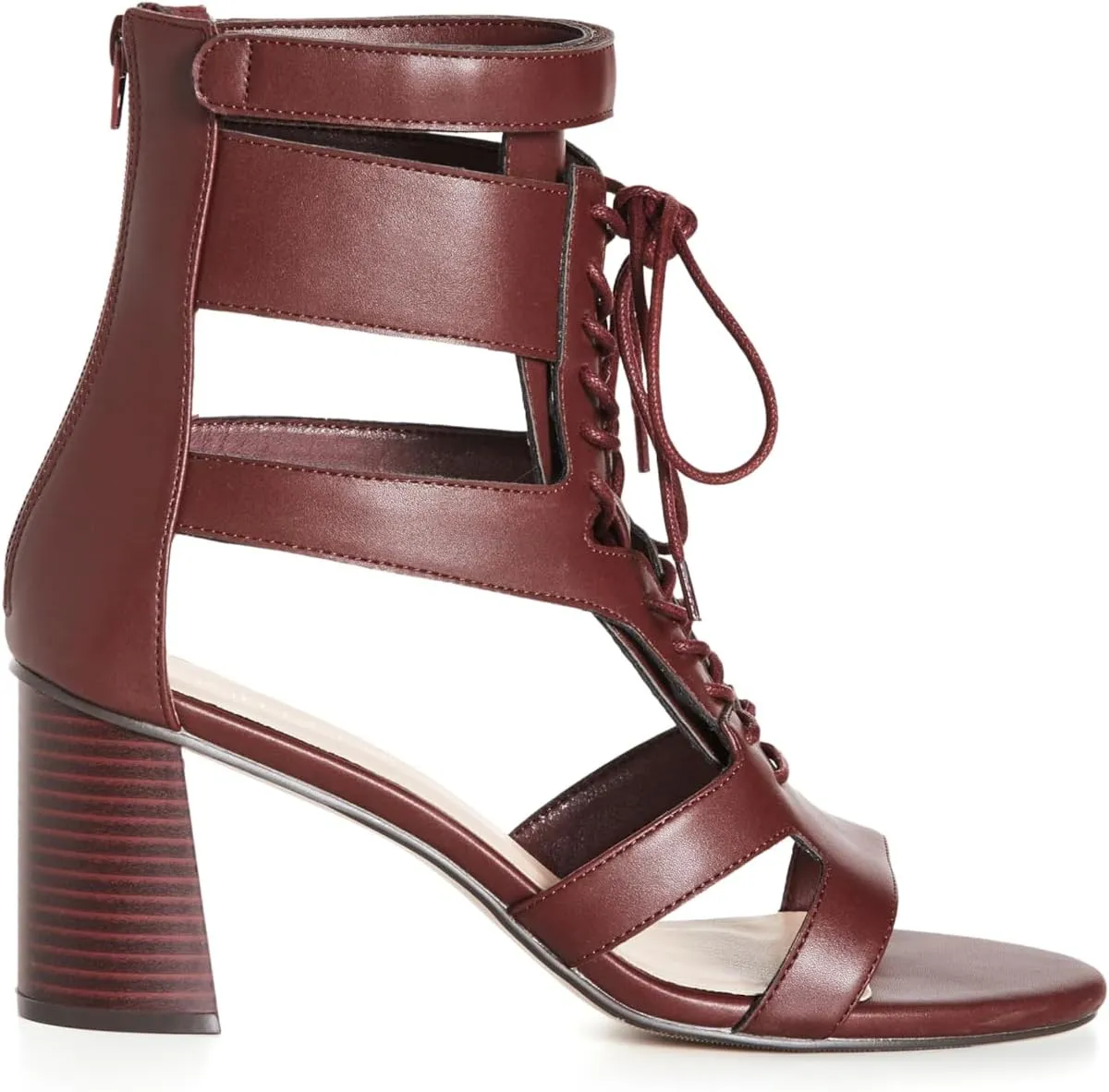 City Chic Women's Wide Fit Attitude Lace Up Block Heel Sandal