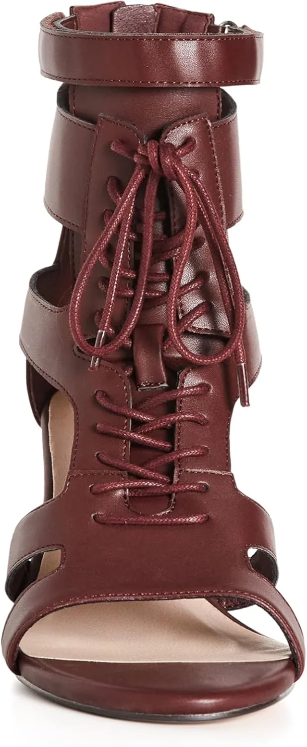 City Chic Women's Wide Fit Attitude Lace Up Block Heel Sandal