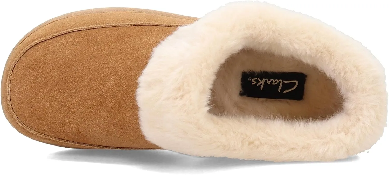 Clarks Women's, Faux Fur Lined Slipper Clog
