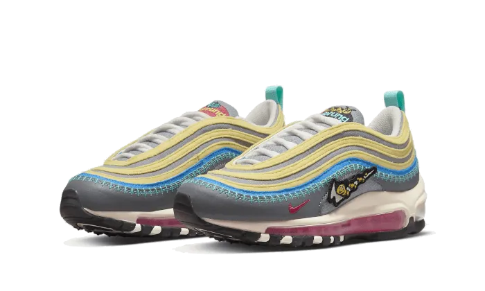 BreathableUpper Air Max 97 Air Sprung Grey Celery