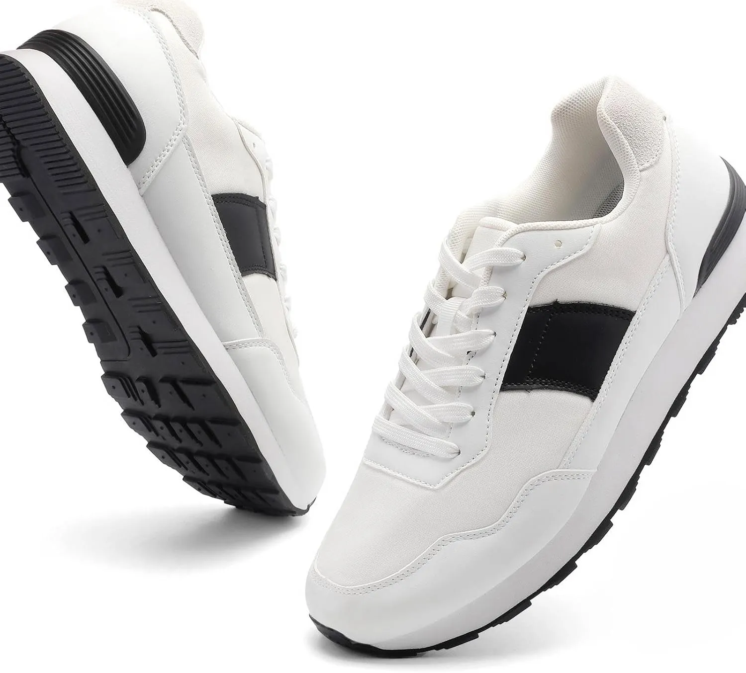 Classic Running Shoes for Men - Lightweight Retro Sneakers with Breathable Upper & Durable Sole for Walking, Jogging, and Casual Wear