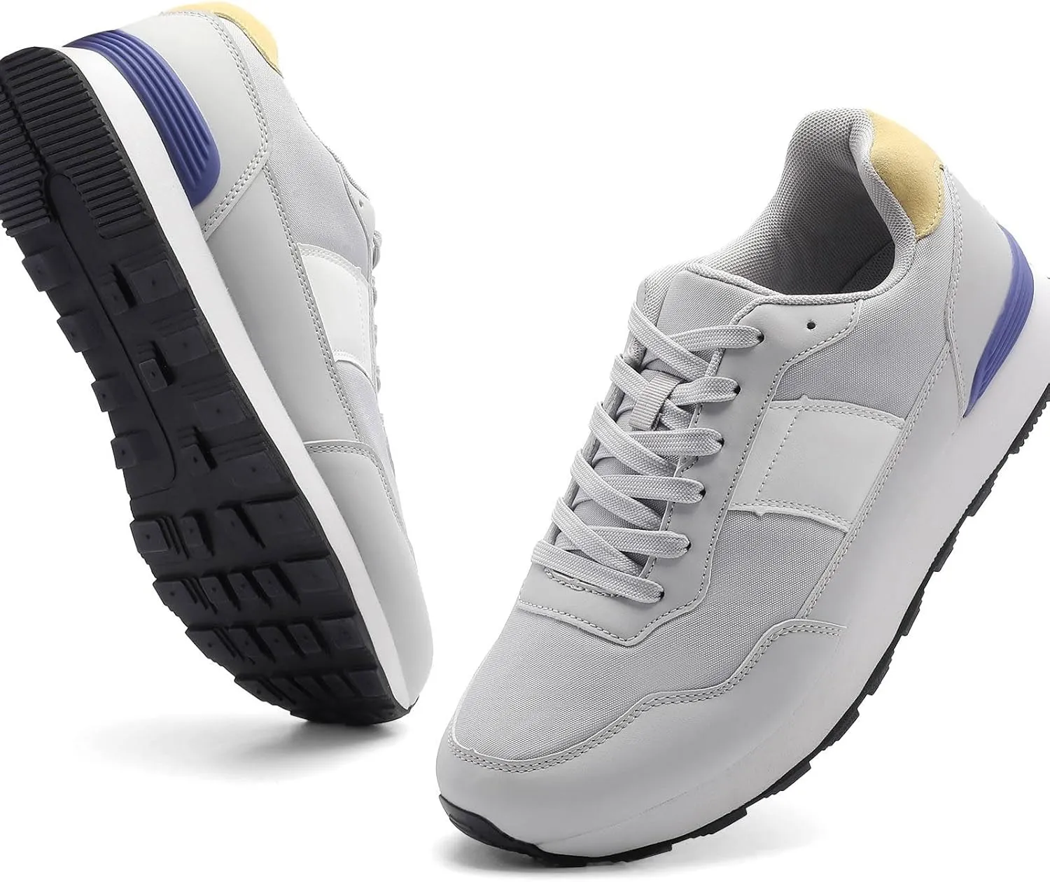 Classic Running Shoes for Men - Lightweight Retro Sneakers with Breathable Upper & Durable Sole for Walking, Jogging, and Casual Wear
