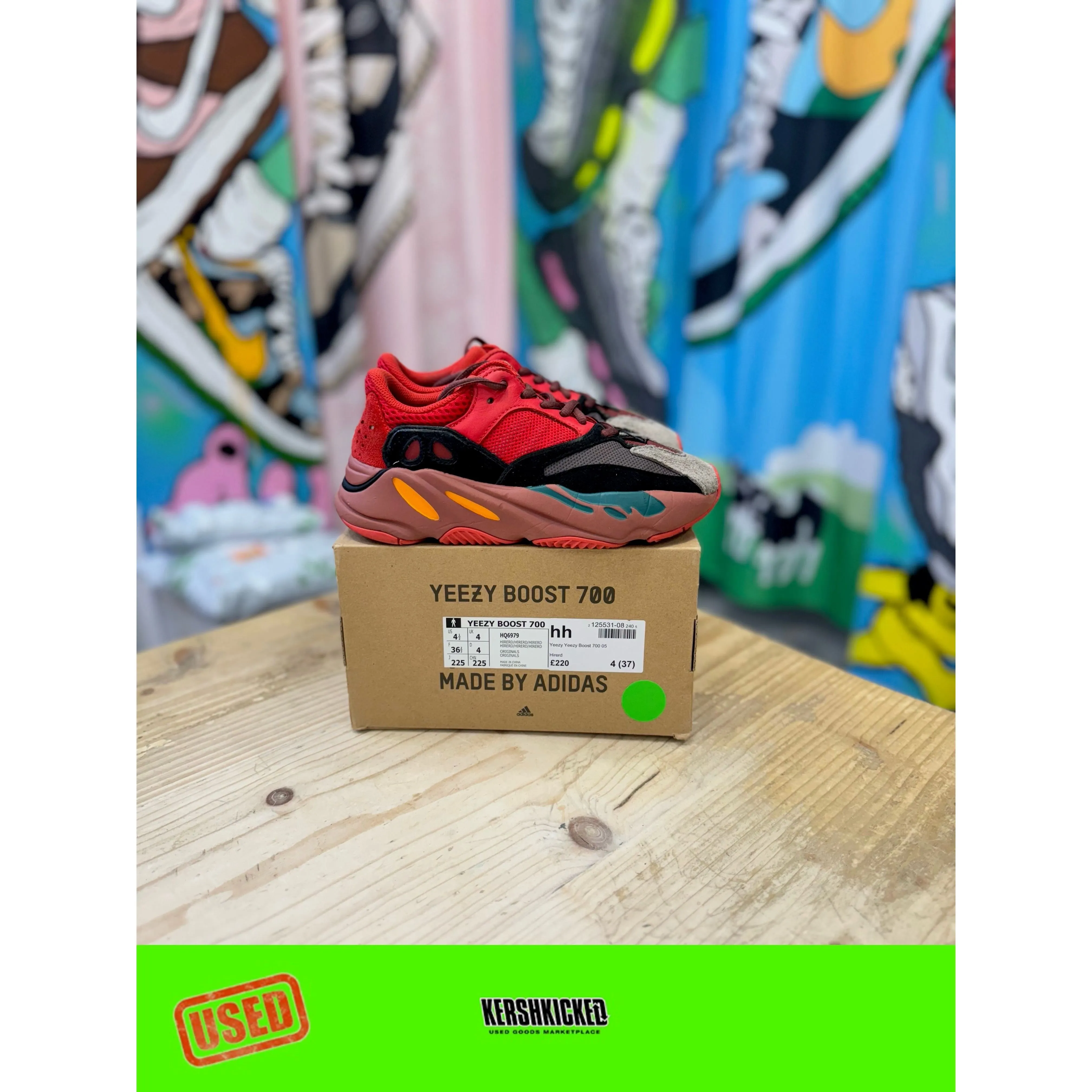 Yeezy 700 Hi Res Red UK 4 Morning Pace