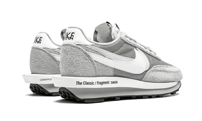 LD Waffle Sacai Fragment Wolf Grey foot - mobility running shoes buckles