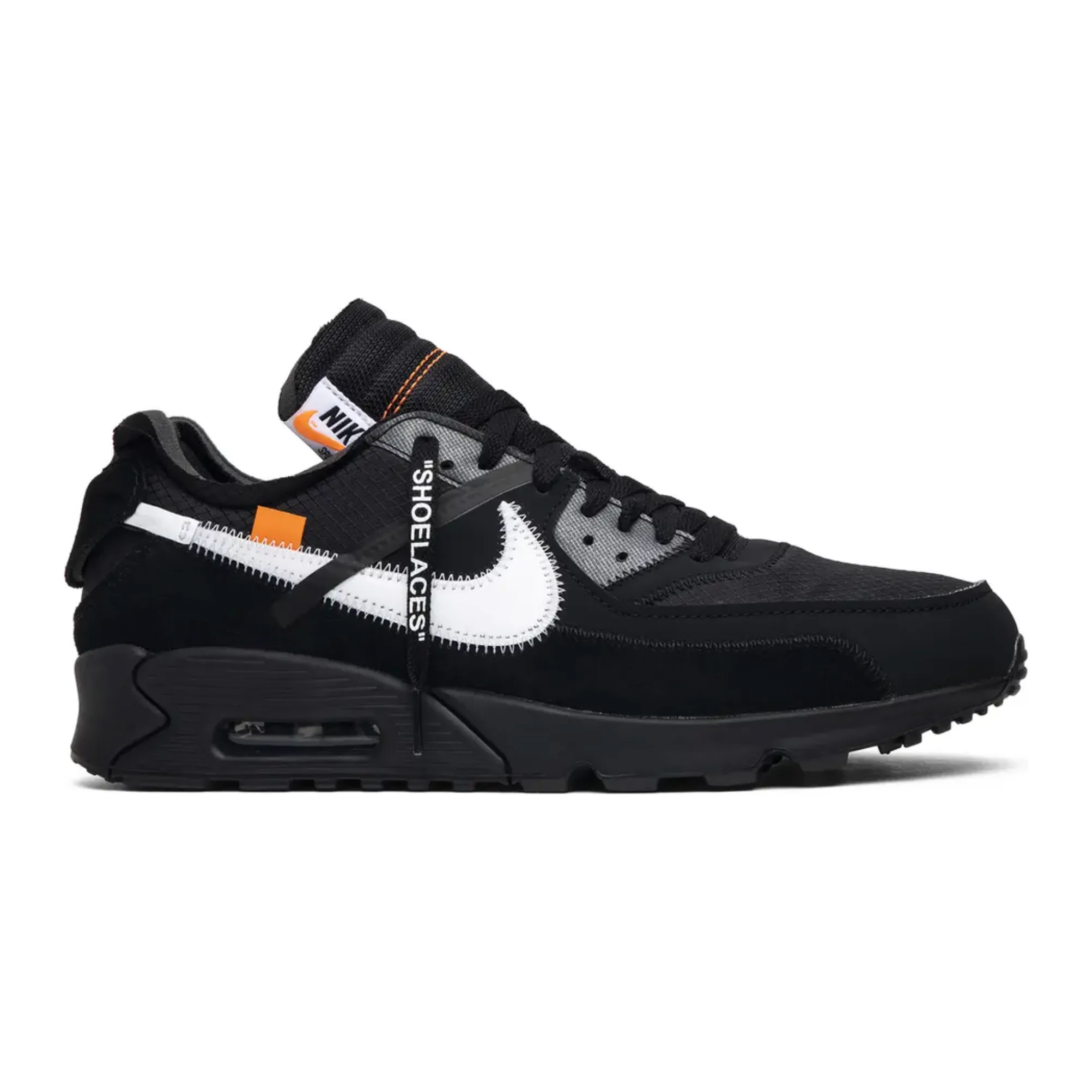 Nike Off White Air Max 90 Black Comfortable Padding