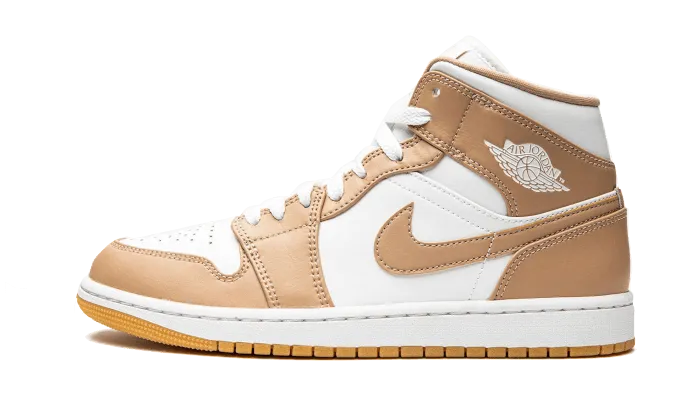 Air Jordan 1 Mid Tan Gum Breathable TPU Slip   On Design