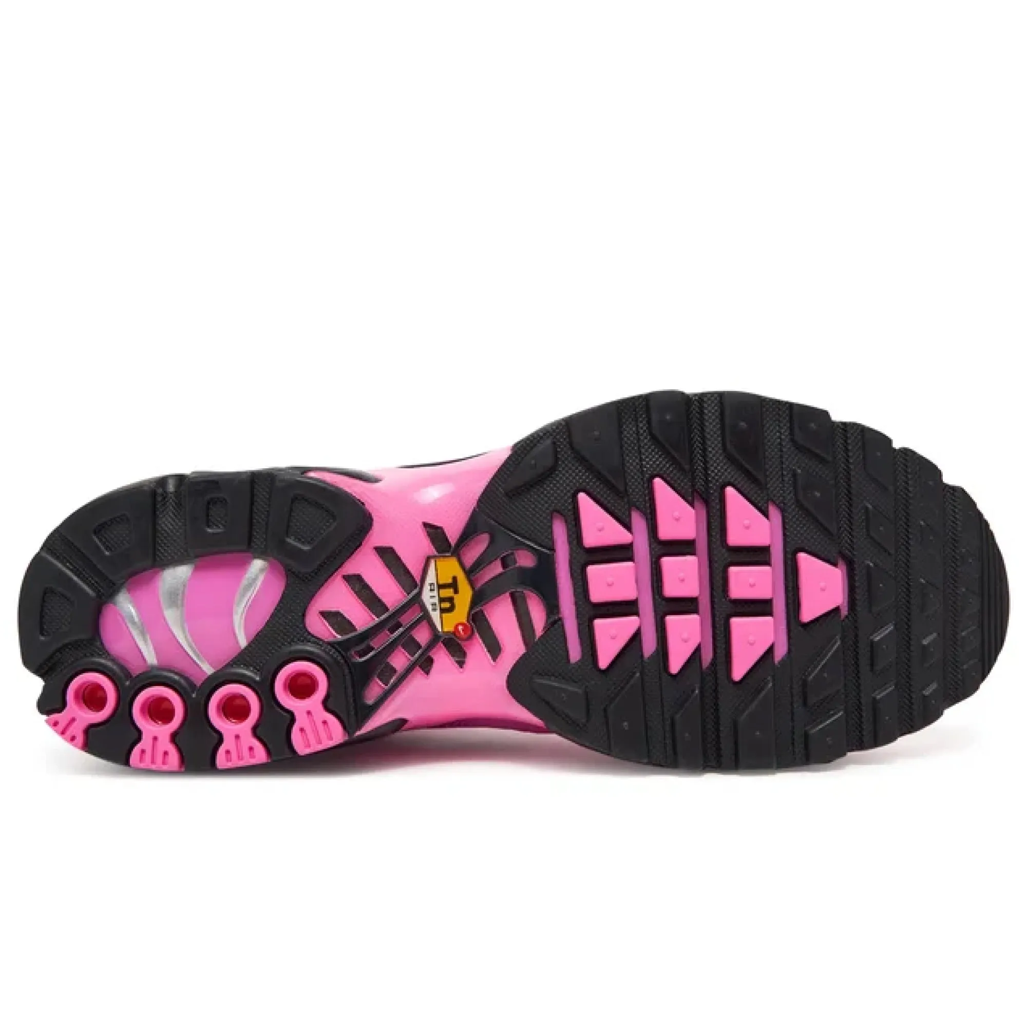 Nike Air Max Plus Pink Black Asymmetric Lacing Web Rollbar technology