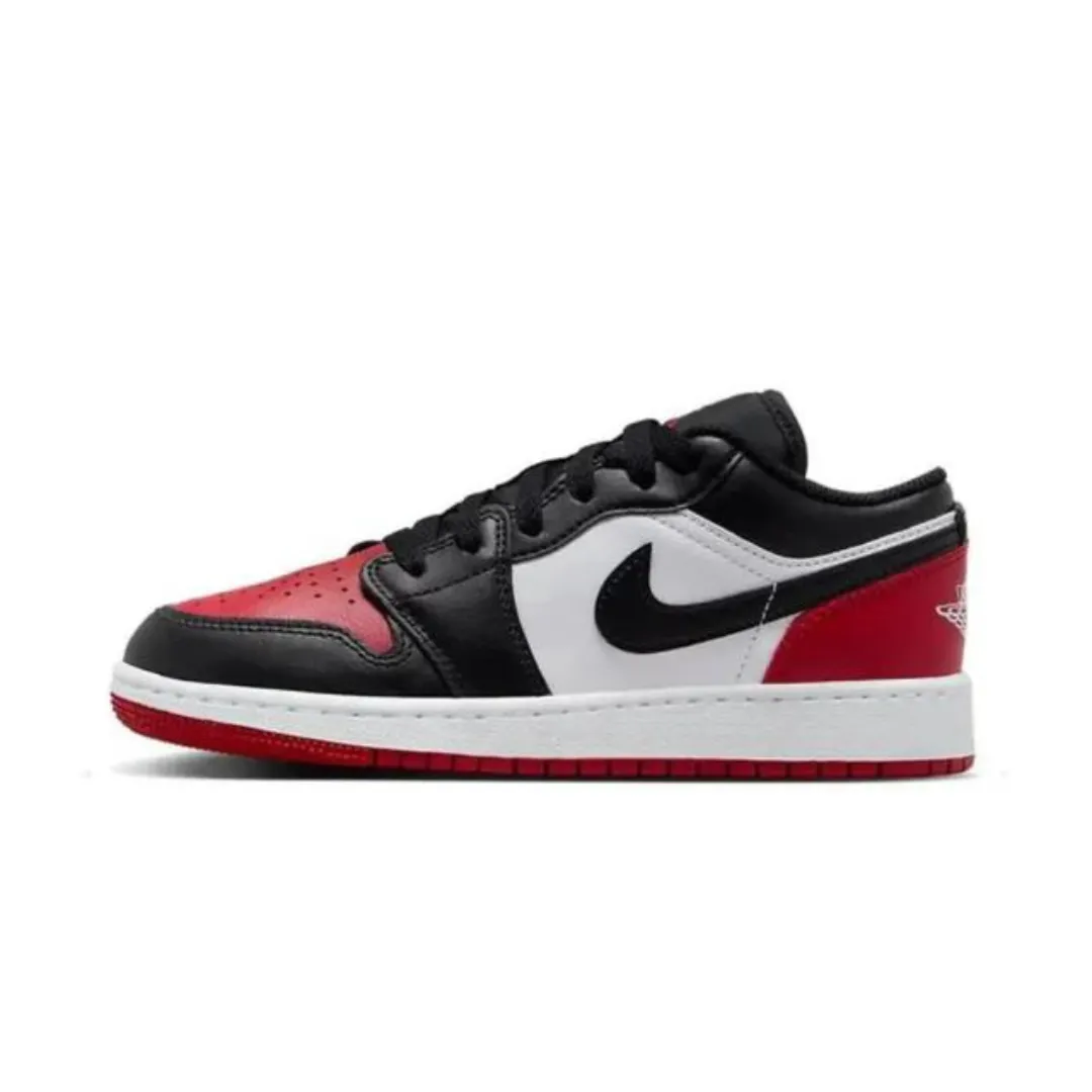Nike Air Jordan 1 Low Bred Toe 2.0(GS) cork - sole shoes Motivation - boosting