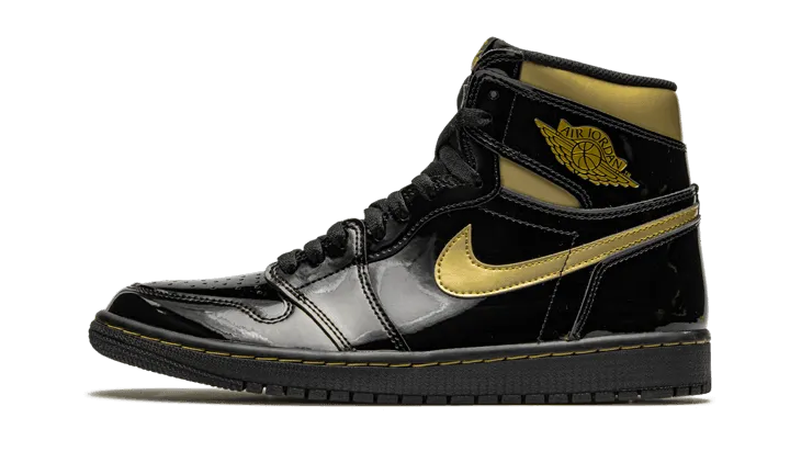 Air Jordan 1 High Black Metallic Gold Expandable