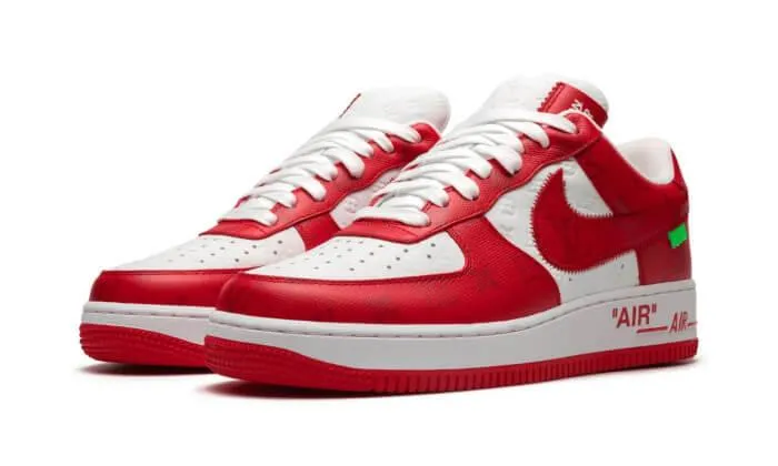 Air Force 1 Low Louis Vuitton White Red Flat Base