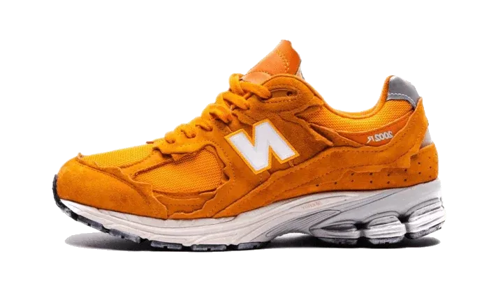 New Balance 2002R Protection Pack Vintage Orange Wood Step Sandal Style