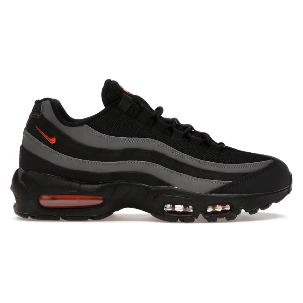 Improved Agility Energy Flow Nike Air Max 95 Black Grey Safety Orange