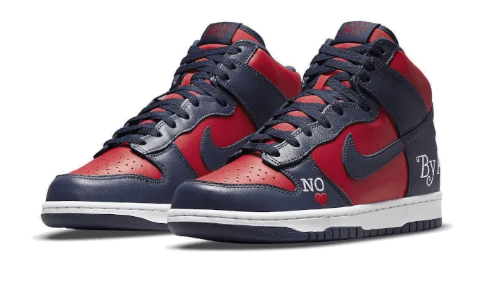 SB Dunk High Supreme By Any Means Navy Superior Cushioning