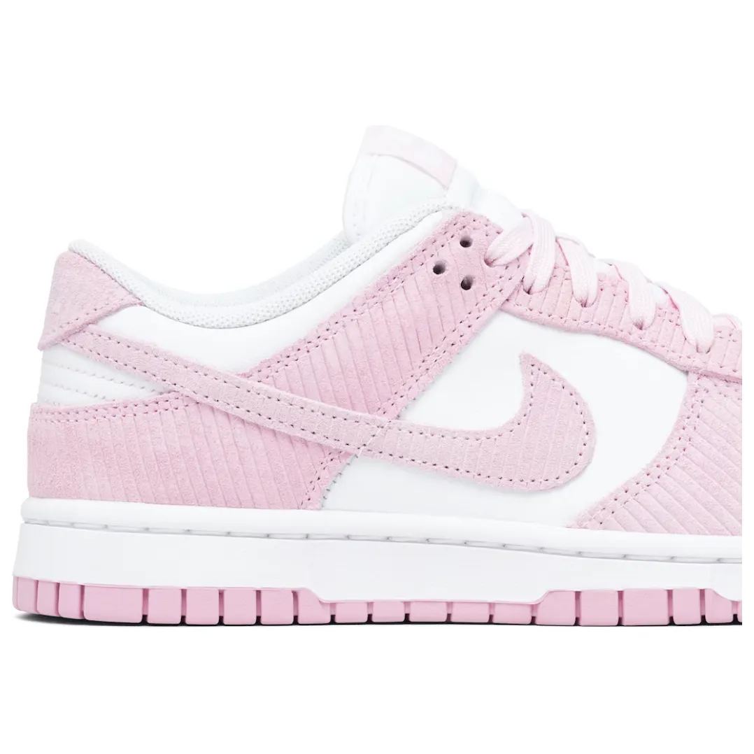 Nike Dunk Low Pink Corduroy (Women's) Minimalist Design