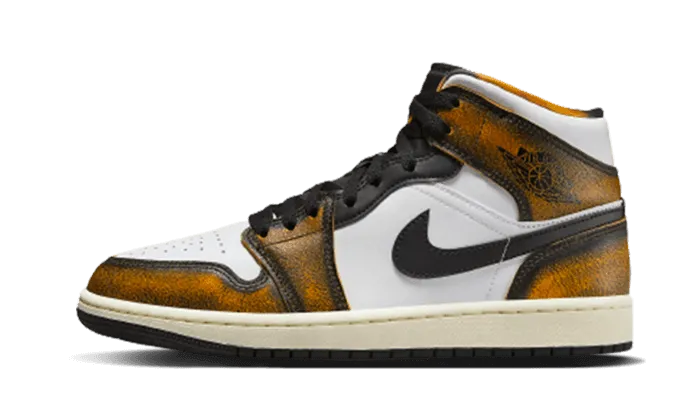 Sneaker Auctions Motion control Air Jordan 1 Mid SE Orange Wear-Away