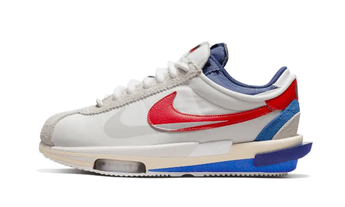 Traction Cortez 4.0 Sacai White University Red Blue