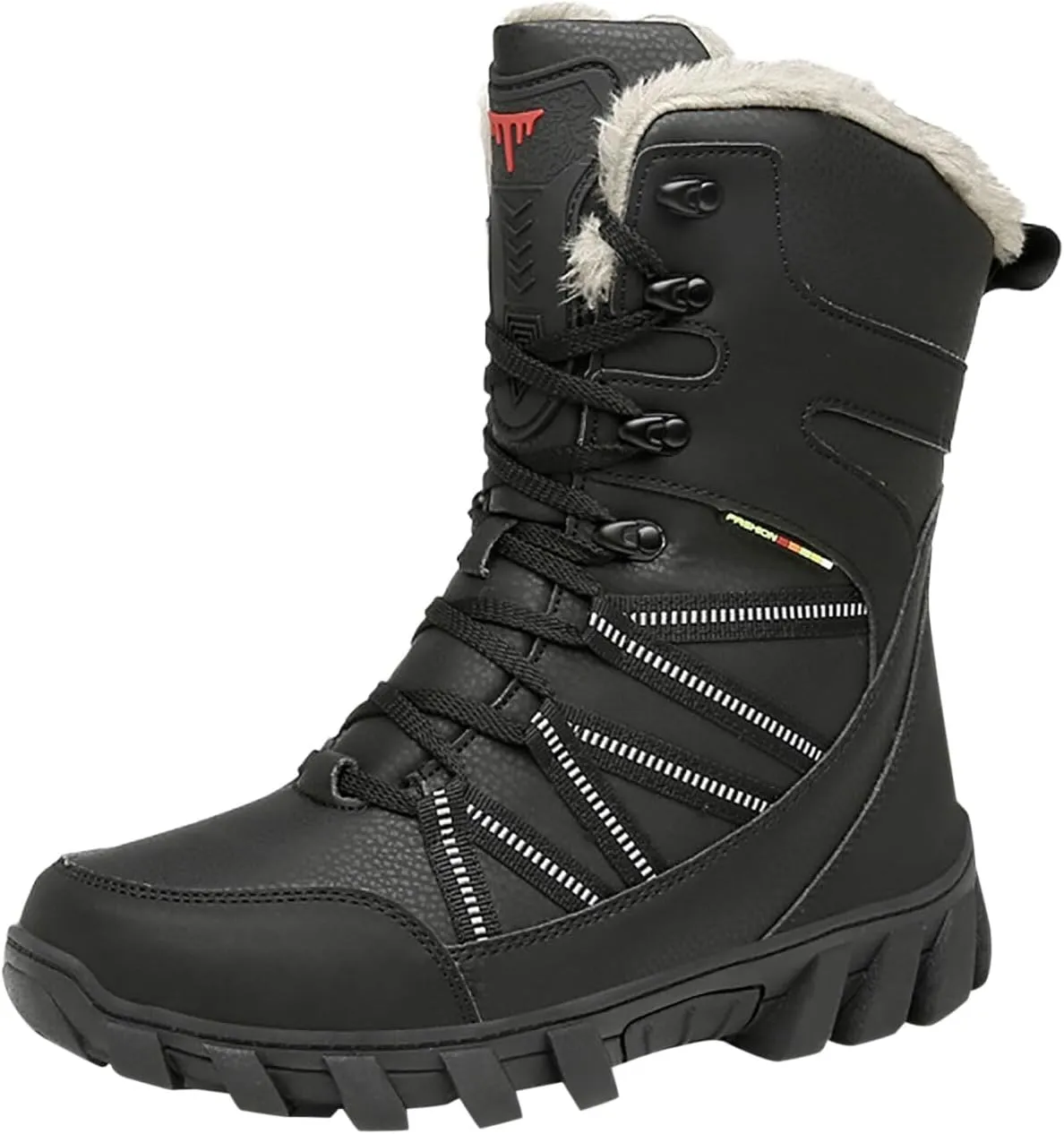 Cotton Snow Boots for Men Water Proof Insulated Mid Calf Boots Fleece Lined Warm Winter Non Wooden Snow Shoes for Men
