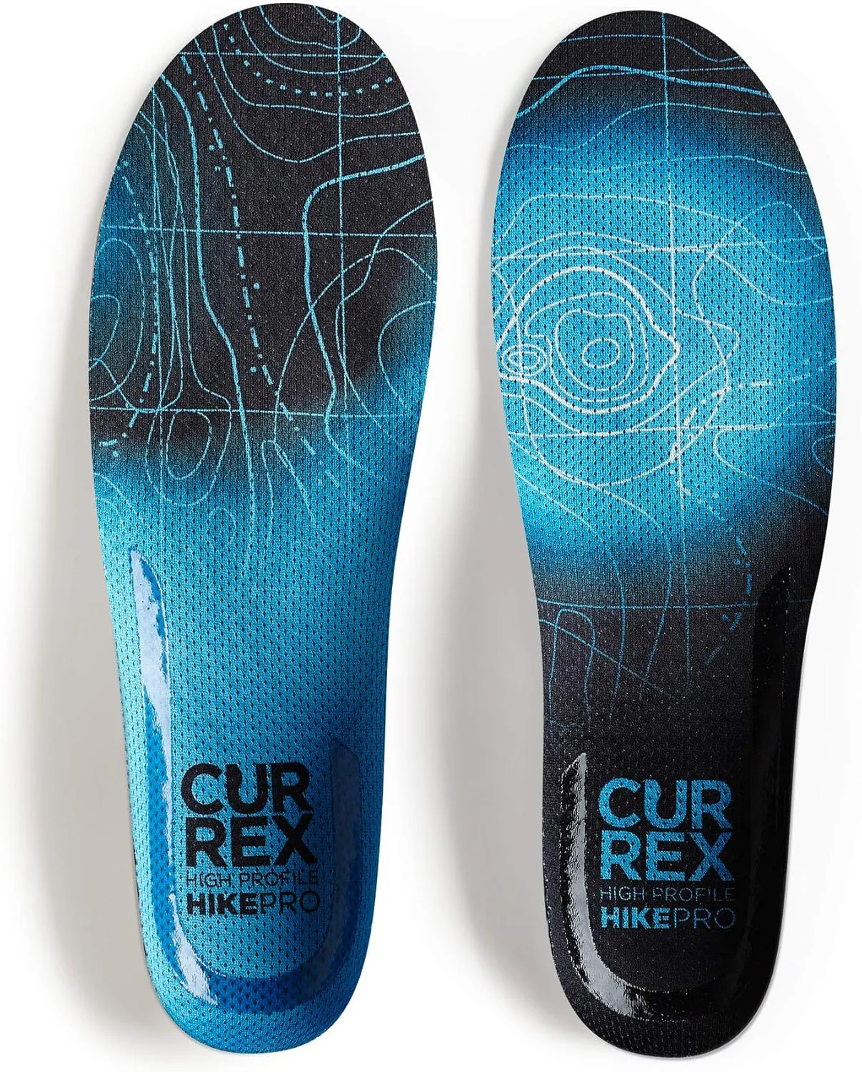 CURREX HikePro Insoles for Hiking Boots & Shoes  Shock Absorbing Inserts to Help Reduce Fatigue and Increase Performance  Anti-Slip Heel Surface for Stability  for Men & Women  High Arch, 2X