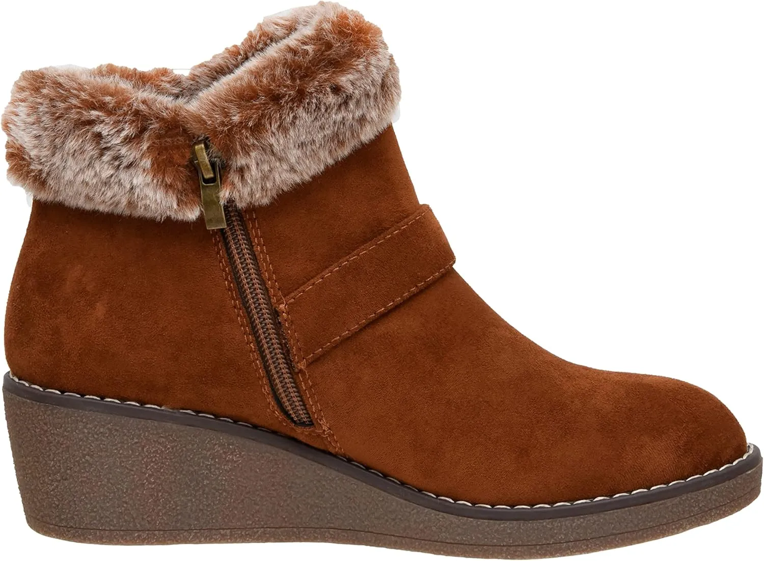 CUSHIONAIRE Women's Rhodes wedge bootie  Memory Foam