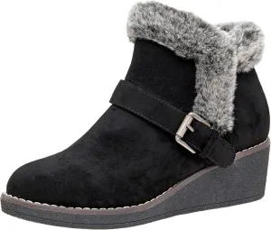 CUSHIONAIRE Women's Rhodes wedge bootie  Memory Foam