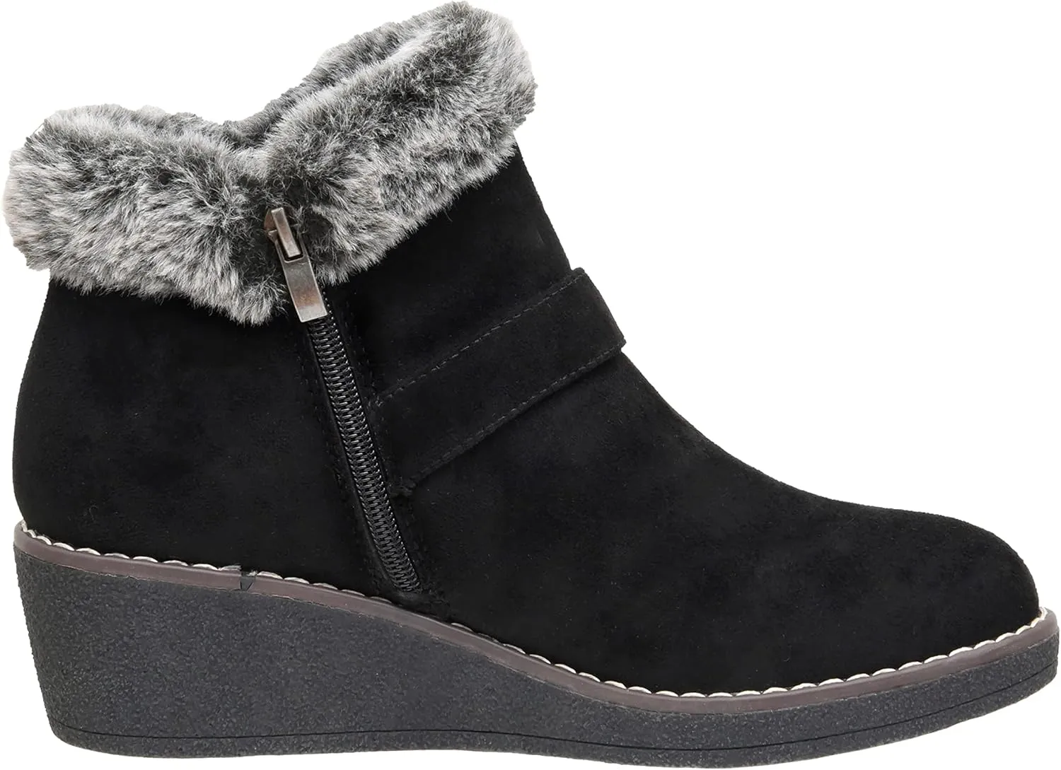 CUSHIONAIRE Women's Rhodes wedge bootie  Memory Foam