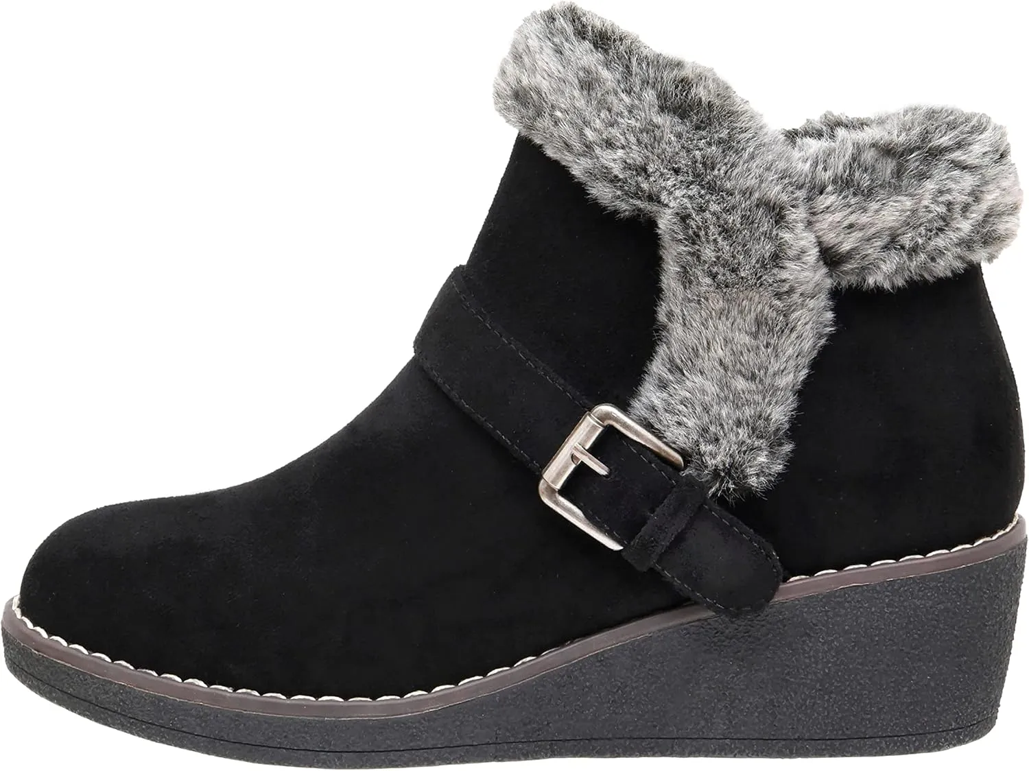 CUSHIONAIRE Women's Rhodes wedge bootie  Memory Foam