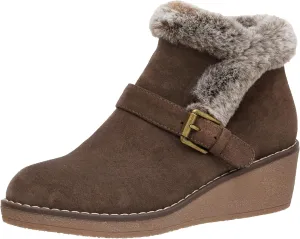 CUSHIONAIRE Women's Rhodes wedge bootie  Memory Foam