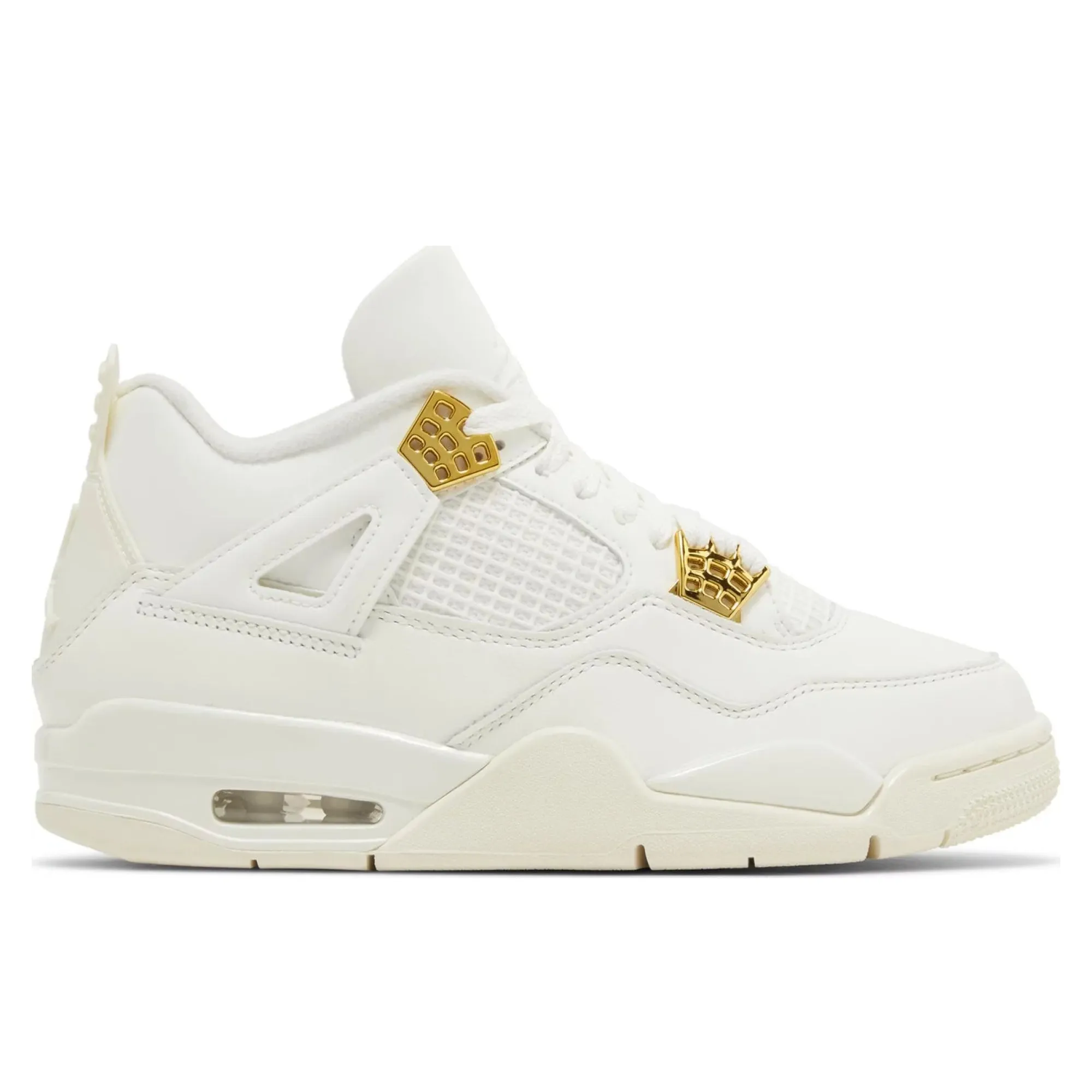 Responsive Foam Midsole Agility Shoes Air Jordan 4 Retro Metallic Gold