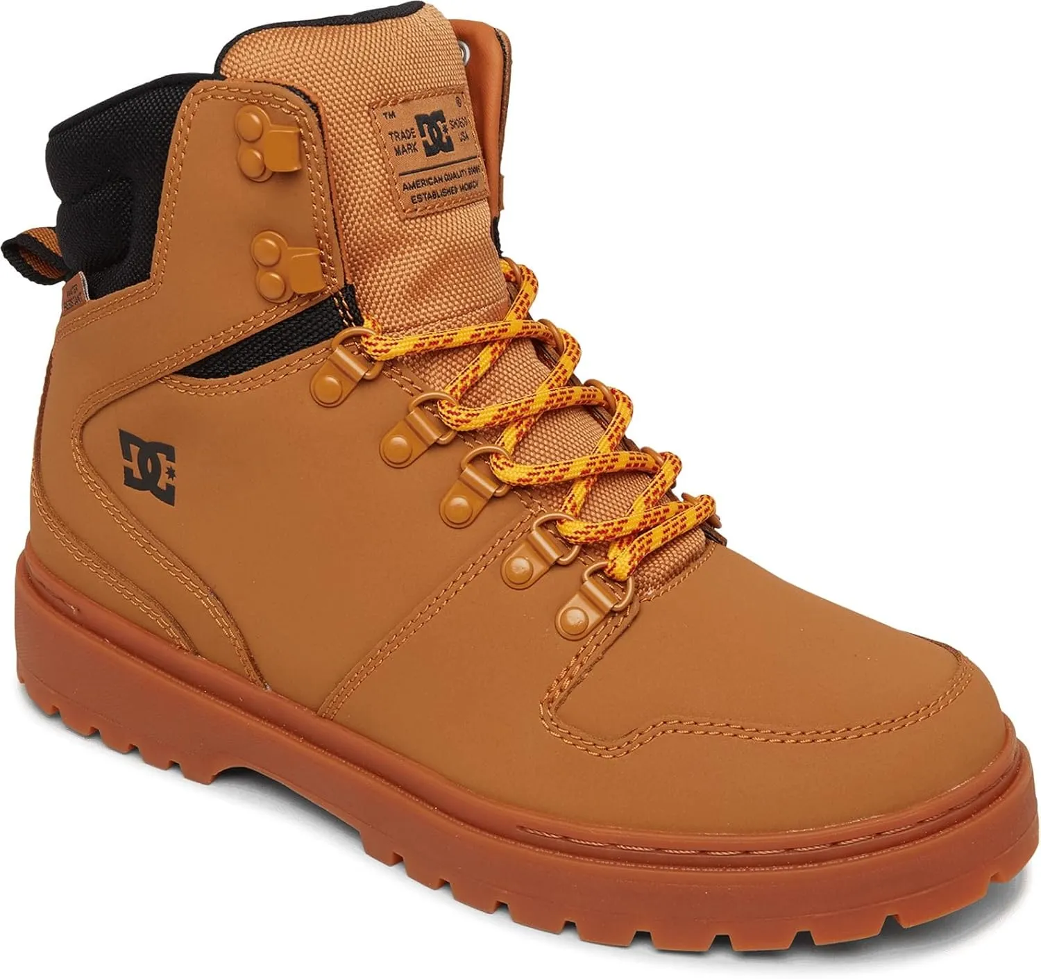 DC mens Cold Weather Casual Snow Boot, Wheat/Black, 10 US