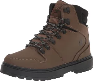 DC Men's Navigator Ankle Boot Snow, Dark Chocolate, 9