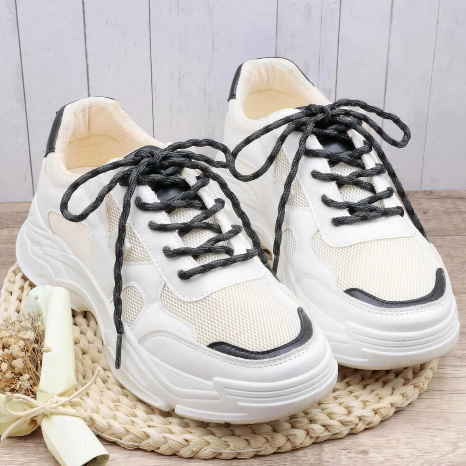 DELELE 2 Pair Round Wave Shape Non Slip Heavy Duty and Durable Outdoor Climbing Shoelaces Hiking Shoe Laces Shoestrings