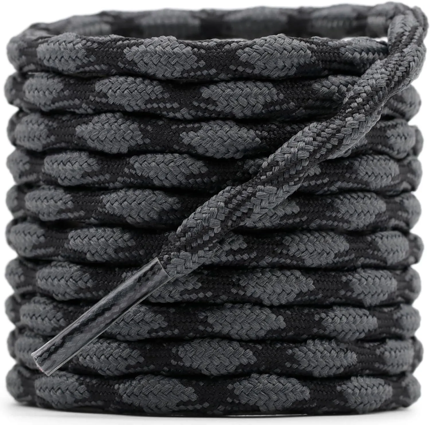DELELE 2 Pair Round Wave Shape Non Slip Heavy Duty and Durable Outdoor Climbing Shoelaces Hiking Shoe Laces Shoestrings
