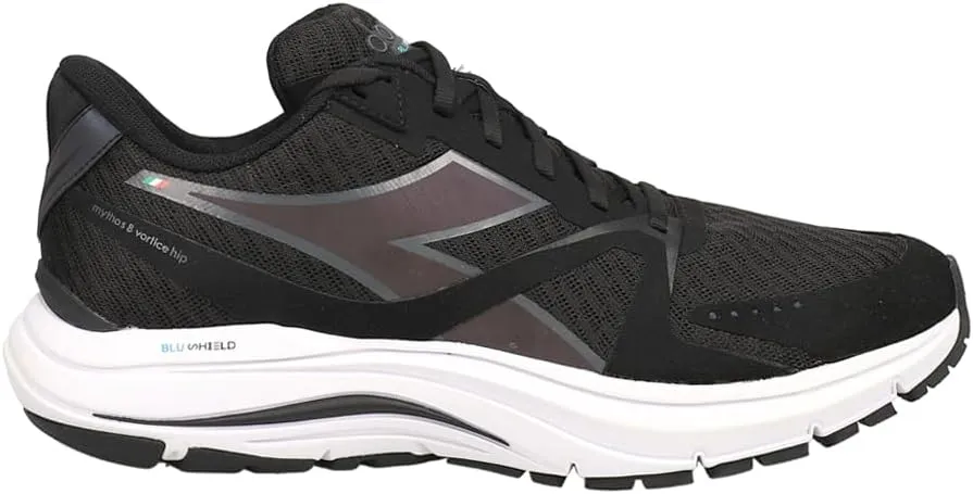 Diadora Mens Mythos Blushield 8 Vortice Hip Running Sneakers Shoes - Black