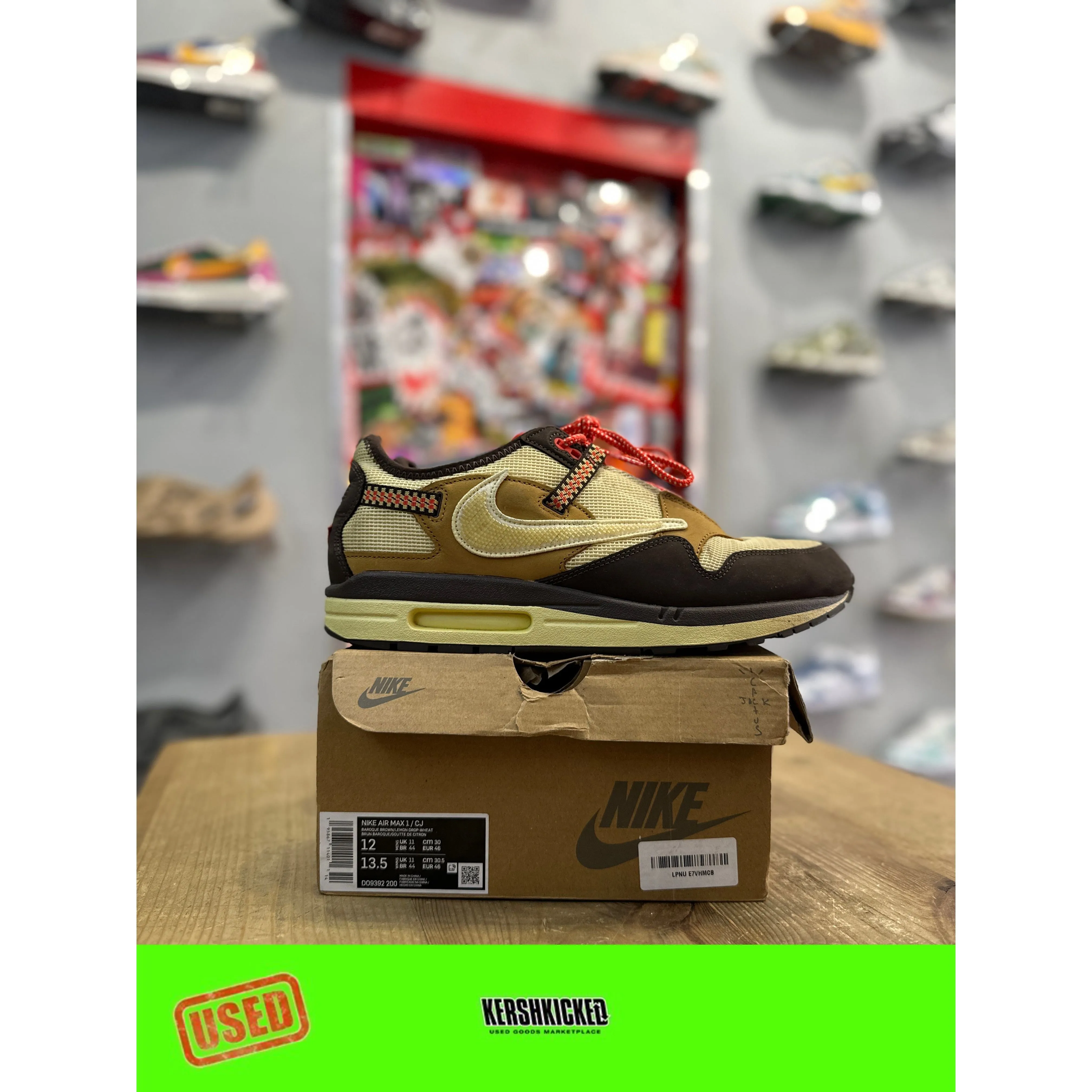 Nike Air Max 1 Travis Scott Cactus Jack Baroque Brown UK 11 Ventilation Channels Design