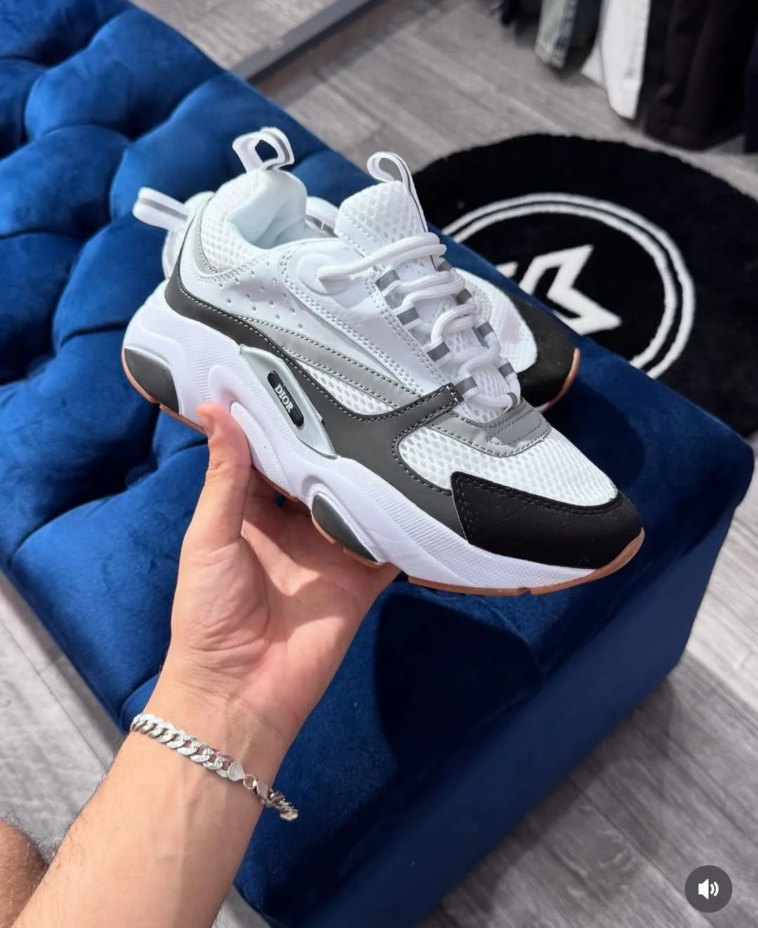 Breathable side Dior B22  Grey/White