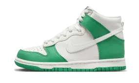 Stitched Toe Box Dunk High White Green